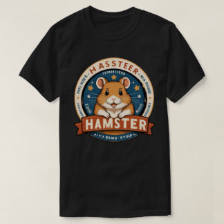 Camiseta Retro Hamster Rings Emblem Art