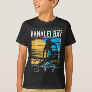 Camiseta Retro Hanalei Y Kauai Costa Norte Surf Surf Haw