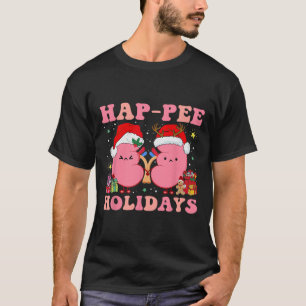 Camiseta Retro Hap Pee Vacaciones Navidades Enfermera diáli