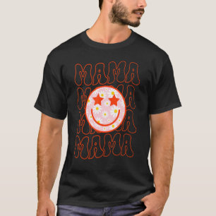 Camiseta Retro Happy Face Mama Groovy Daisy Flower Smile Fa