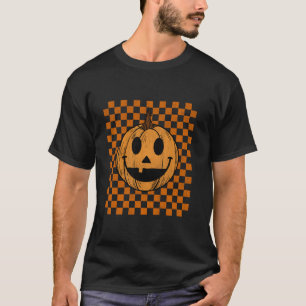 Camiseta Retro Happy Face Pumpkin Sonríe Face Costo de Hall