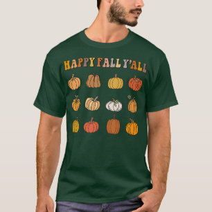 Camiseta Retro Happy Fall Yall Pumpkin Patch Fall Otoño El 