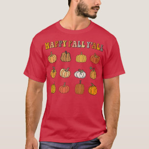 Camiseta Retro Happy Fall Yall Pumpkin Patch Fall Otoño El