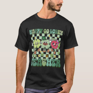 Camiseta Retro Happy Go Lucky Teacher St Patrick's Day