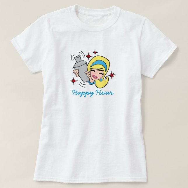 Camiseta Retro Happy Hour (Diseño del anverso)