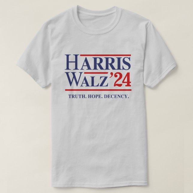 Camiseta Retro Harris Walz '24 - Verdadera Decencia de espe (Diseño del anverso)