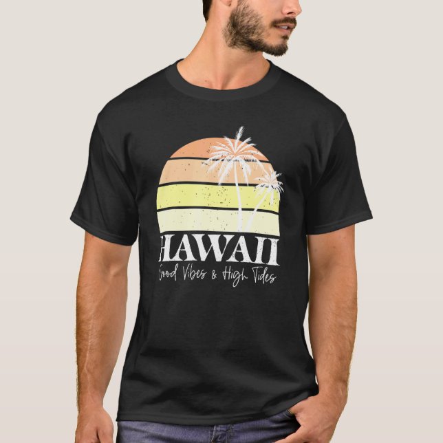 Camiseta Retro Hawaii Hawái Playa Tropical Vacati (Anverso)