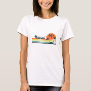 Camiseta Retro Hawaii Sunset