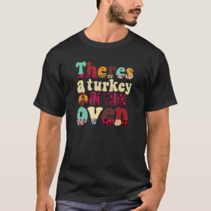 Camiseta Retro hay una Turquía en este cuevo de Thanksgivi