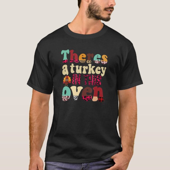 Camiseta Retro hay una Turquía en este cuevo de Thanksgivi (Anverso)