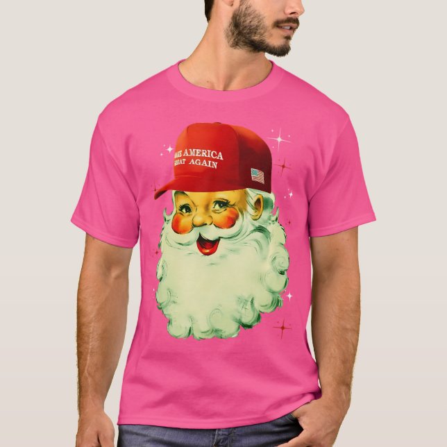 Camiseta Retro Haz grandes Navidades a los Navidades Trump (Anverso)