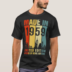 Camiseta Retro Hecho En 1959 64 Años De Ser Aterrador