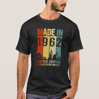 Camiseta Retro Hecho En 1962 61 Años De Ser Aterrador