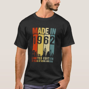 Camiseta Retro Hecho En 1962 61 Años De Ser Aterrador