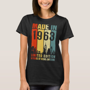 Camiseta Retro Hecho En 1963 60 Años De Ser Aterrador