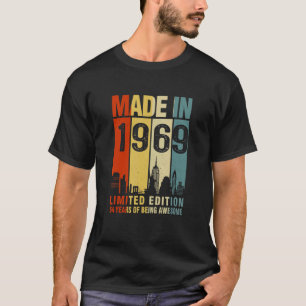 Camiseta Retro Hecho En 1969 54 Años De Ser Aterrador