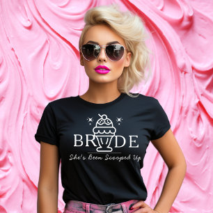 Camiseta Retro Helado "Novia" Recogió Coincidente