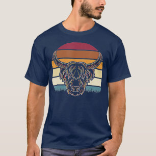 Camiseta Retro Highland Cow 
