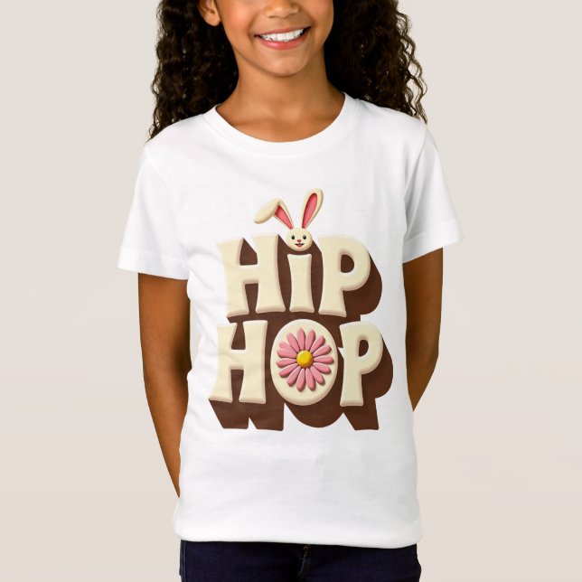 Camiseta Retro Hip Hop Easter Bunny  (Anverso)