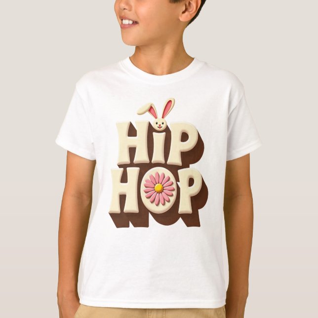 Camiseta Retro Hip Hop Easter Bunny  (Anverso)