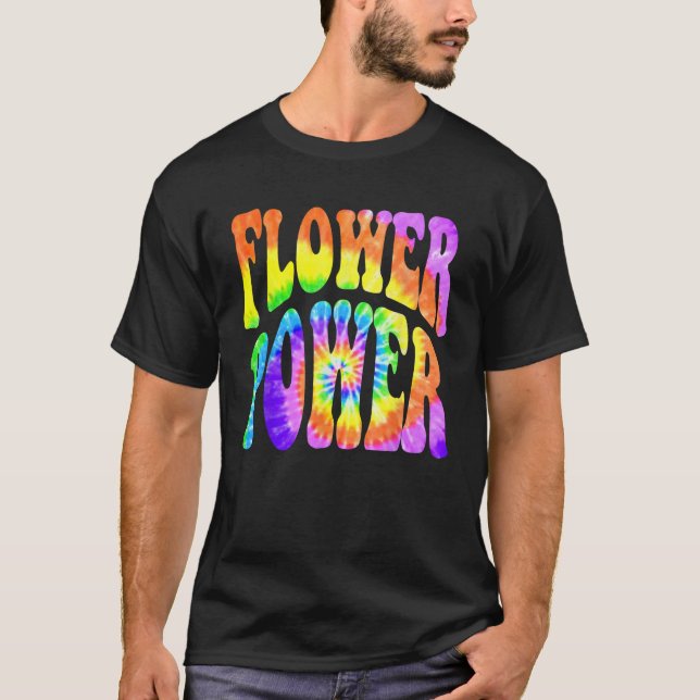 Camiseta Retro Hippie Batik Spiral Flower Power 3 F (Anverso)