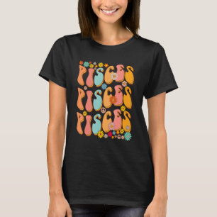 Camiseta Retro Hippie Pisces Cumpleaños Pisces Zodiac Nacim