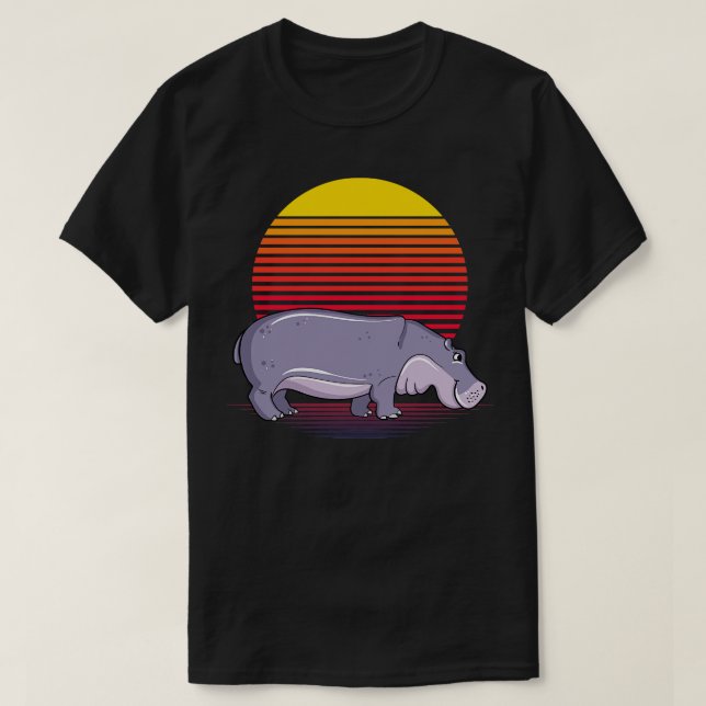 Camiseta Retro Hippo (Diseño del anverso)