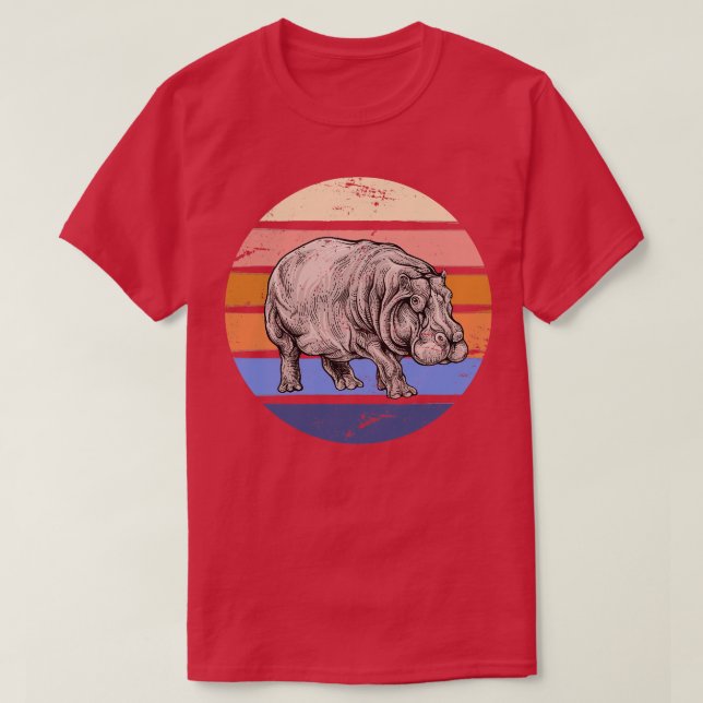 Camiseta Retro Hippo (Diseño del anverso)