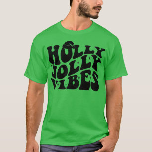 Camiseta Retro Holly navidad jolly vibes feliz Navidad