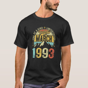 Camiseta Retro Hombres 30 cumpleaños 30 años cosecha Marzo