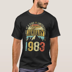 Camiseta Retro Hombres 40 años de lujosos enero