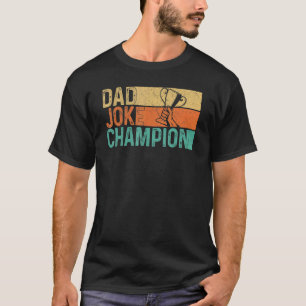 Camiseta Retro Hombres Papá Campeón de Chiste Día del Padre
