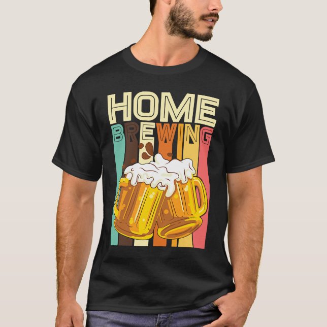 Camiseta Retro Home Brewing Craft Beer Microbrew Hops Beer (Anverso)
