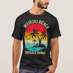 Camiseta Retro Honolulu Hawaii Waik de vacaciones familiare