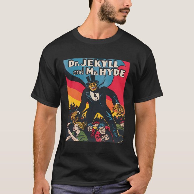 Camiseta Retro Horror Halloween Monster Dr Jekyll Sr Hyde (Anverso)