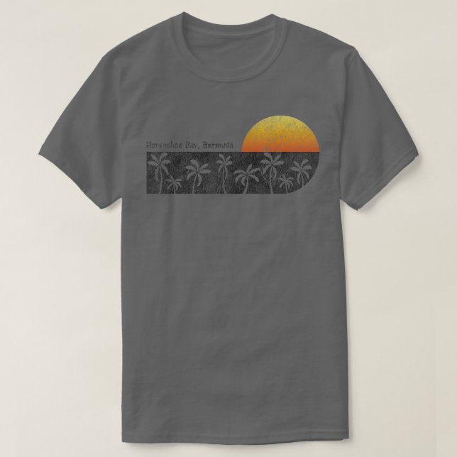 Camiseta Retro Horseshoe Bay Bermuda Beach Sunset (Diseño del anverso)