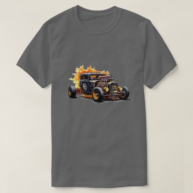 Camiseta Retro Hotrod Racer (Diseño del anverso)