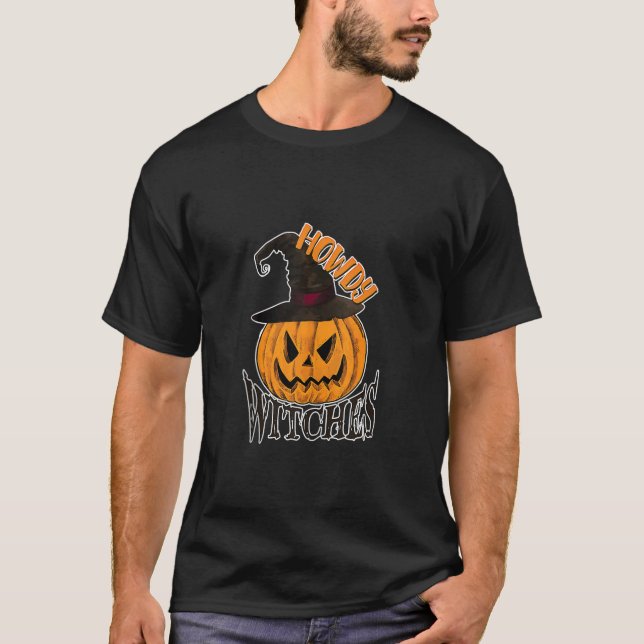 Camiseta Retro Howdy Wites Sasuy Pumpkin Halloween Spooky (Anverso)