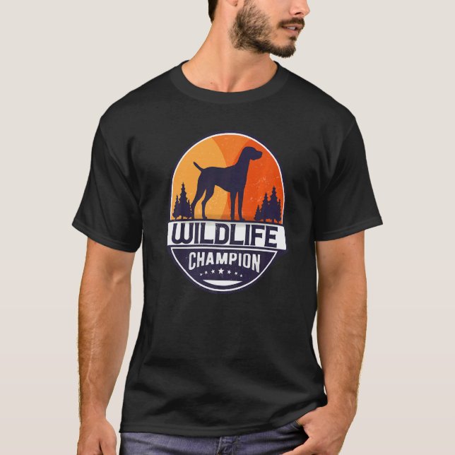 Camiseta Retro húngaro de perro vizsla (Anverso)