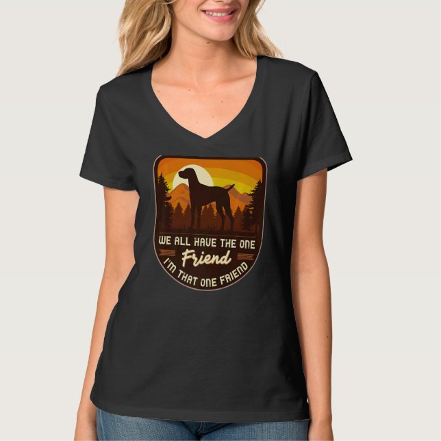 Camiseta Retro húngaro de perro vizsla 2 (Anverso)