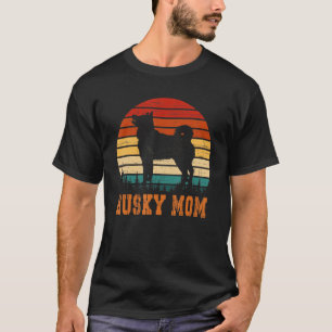 Camiseta Retro Husky Mom Dog Mother Mascotas Siberian Huski