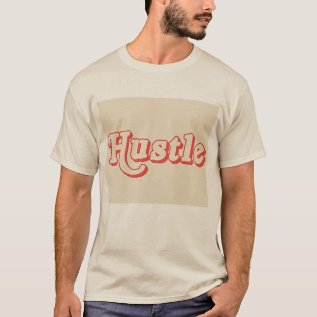 Camiseta Retro Hustle | Camiseta con Tipografía Mo (Anverso)