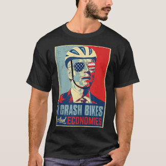 Camiseta Retro I Crash Bikes & Economics Anti Joe Biden Ame