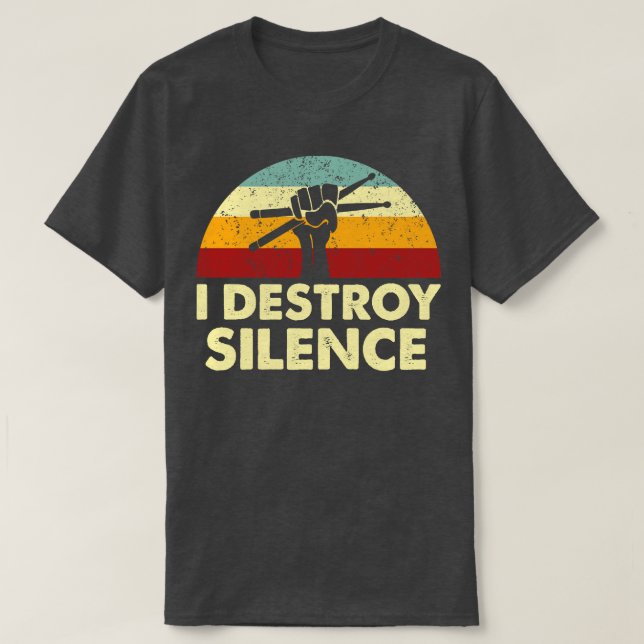 Camiseta Retro I Destruye los tambores de silencio (Diseño del anverso)