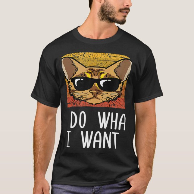 Camiseta Retro I Do What I Want Cat Bengal Cat Mom (Anverso)