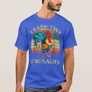 Camiseta Retro I Eleva Pollo De Ganadería De Dinosaurio