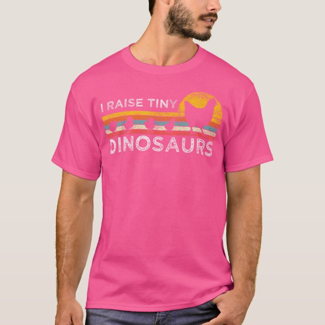 Camiseta Retro I Elevar Dinosaurios Pequeños Pollos - Vinta (Anverso)