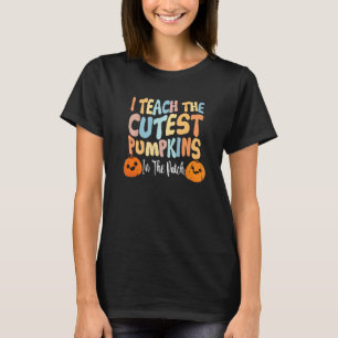 Camiseta Retro I Enseñar Las Calabazas Más Cuidadosas En El