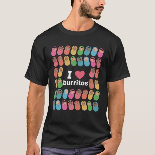 Camiseta Retro I Heart Love Burritos NICU L&D Nurse Team Ma (Anverso)