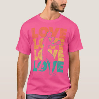 Camiseta Retro I Love Boxing Tema de diseño gráfico Boxer